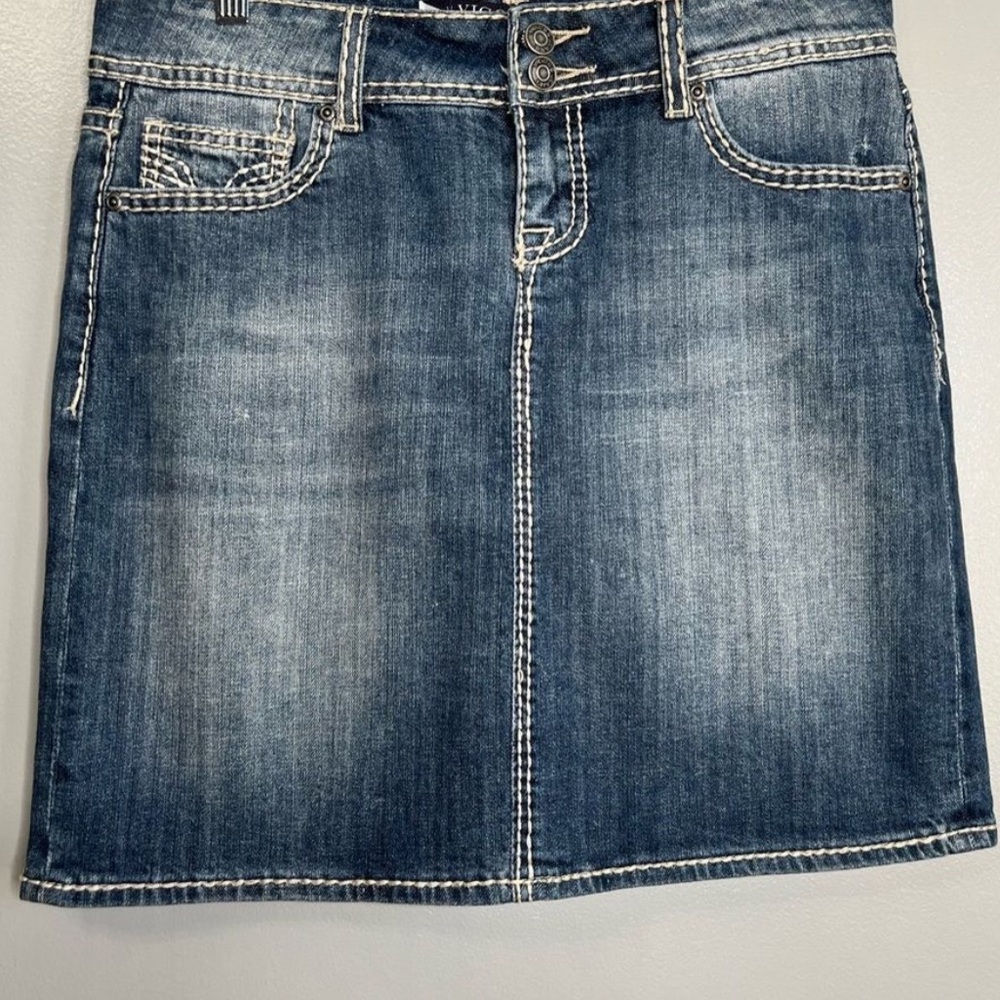 Vigoss fit skirt denim jean mini size 7 jr. grunge